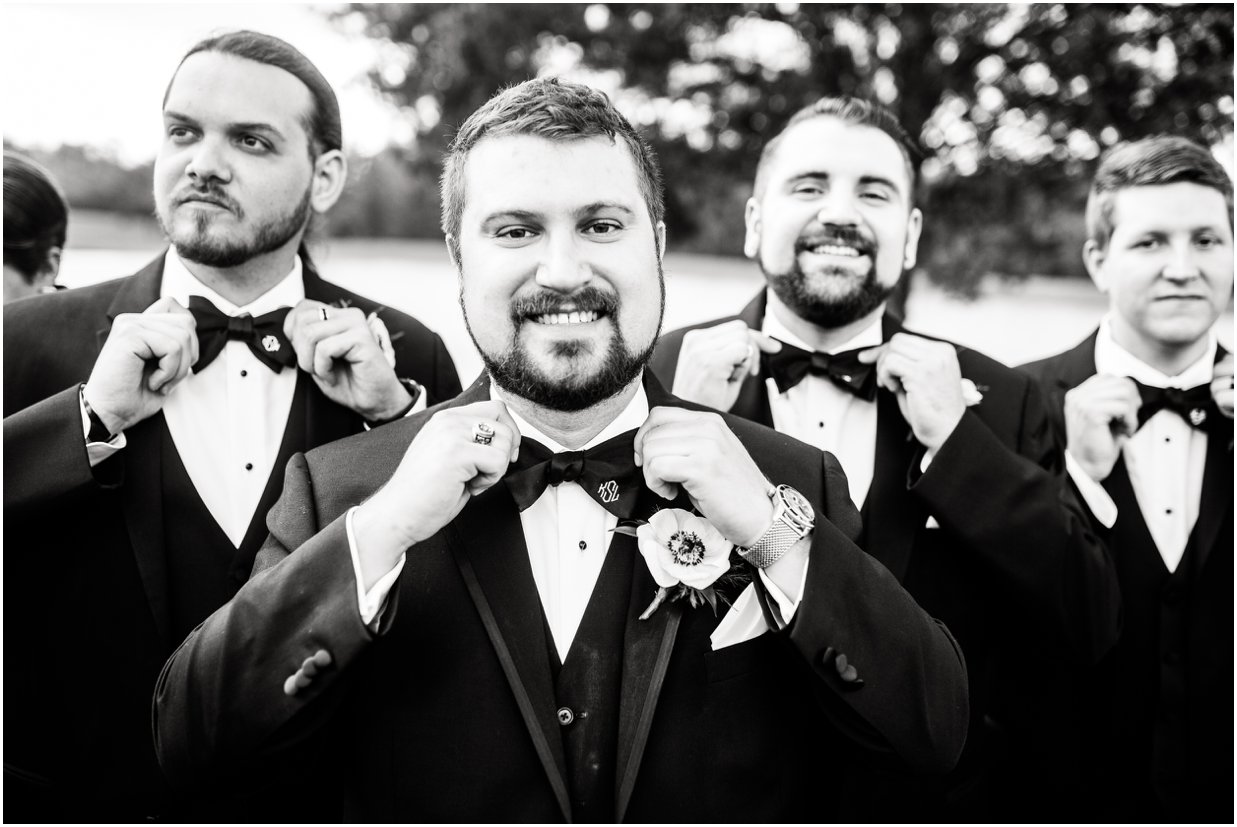 Grooms with bow ties